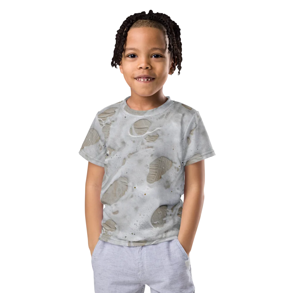 Moonstone Foam on Kids Crew Neck T-Shirt — Front