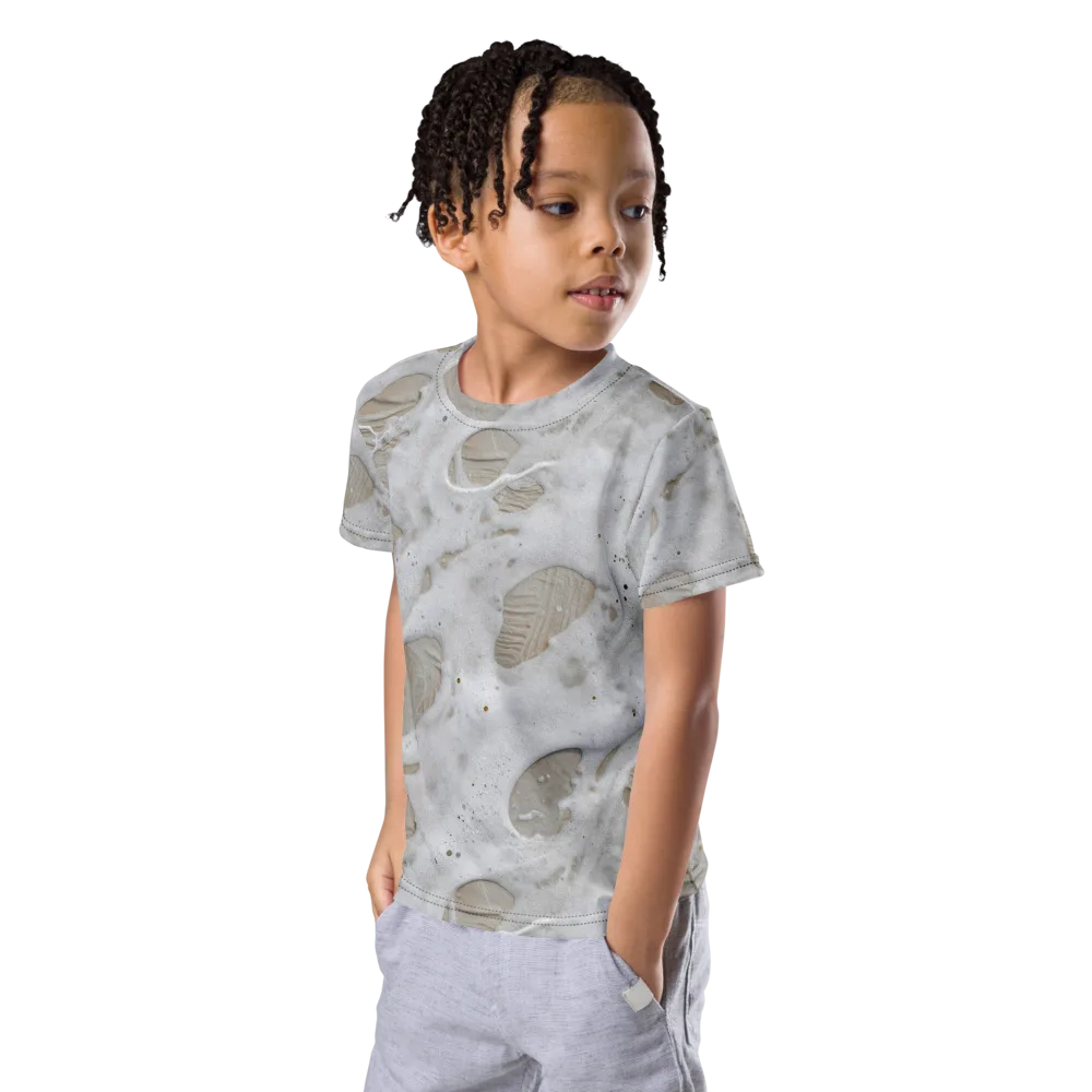 Moonstone Foam on Kids Crew Neck T-Shirt — Left Front