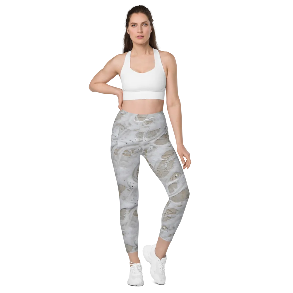 Moonstone Foam on Leggings with Pockets — Front