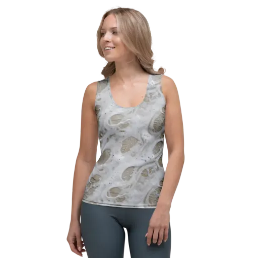 Moonstone Foam on a Women's Tank Top