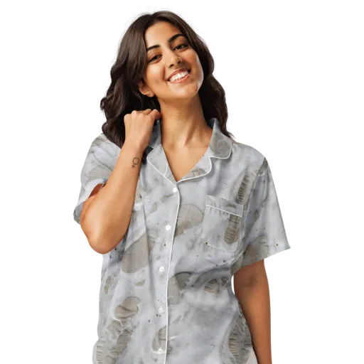 Moonstone Foam on a Women's Short Sleeve Pajama Top