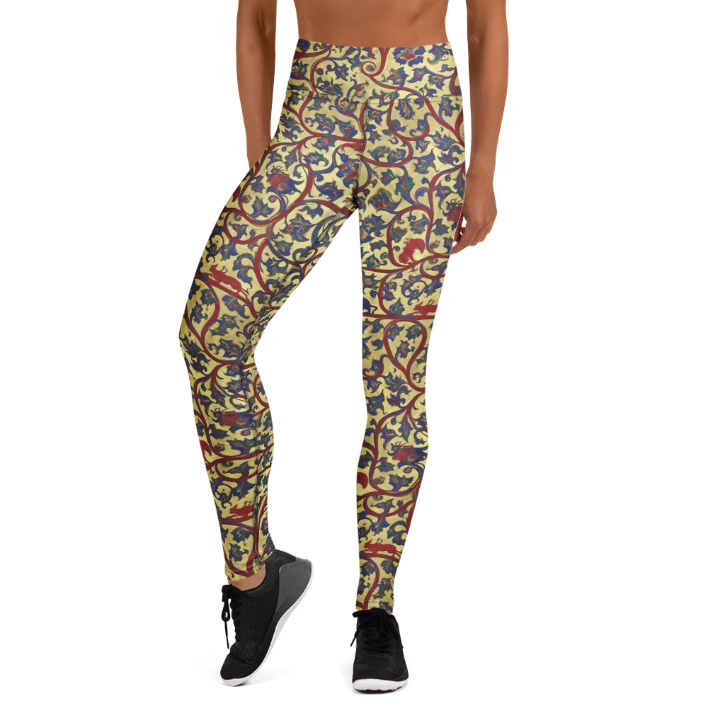 Gilded Vinework on Yoga Leggings — Front