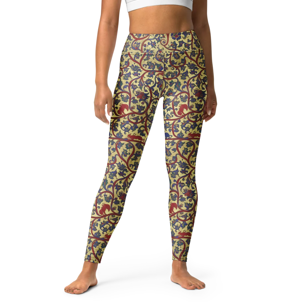 Gilded Vinework on Yoga Leggings — Front
