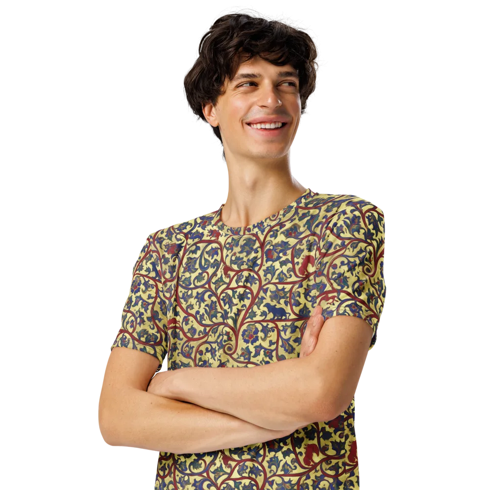 Gilded Vinework on Men's Crew Neck T-Shirt — Left Front