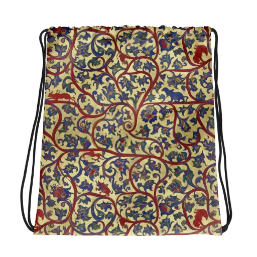 Gilded Vinework on a Drawstring Bag