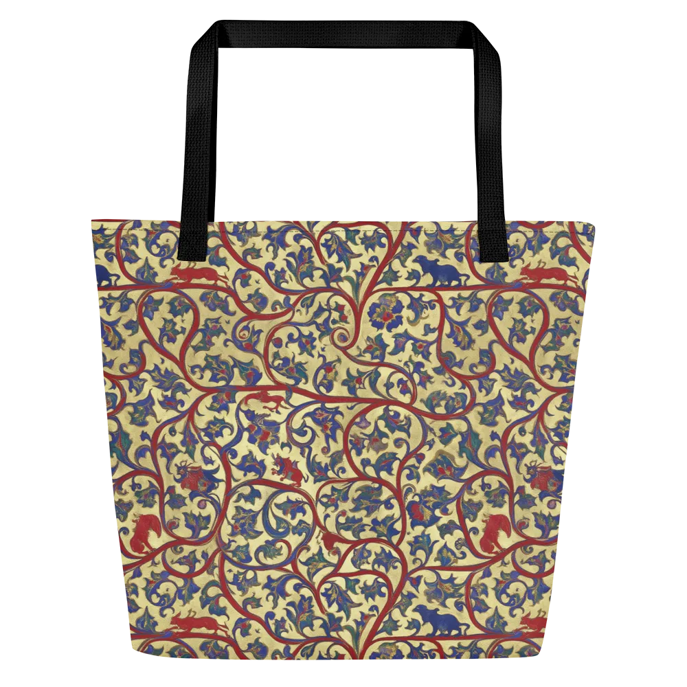 Gilded Vinework on Large Tote Bag W/ Pocket — Front