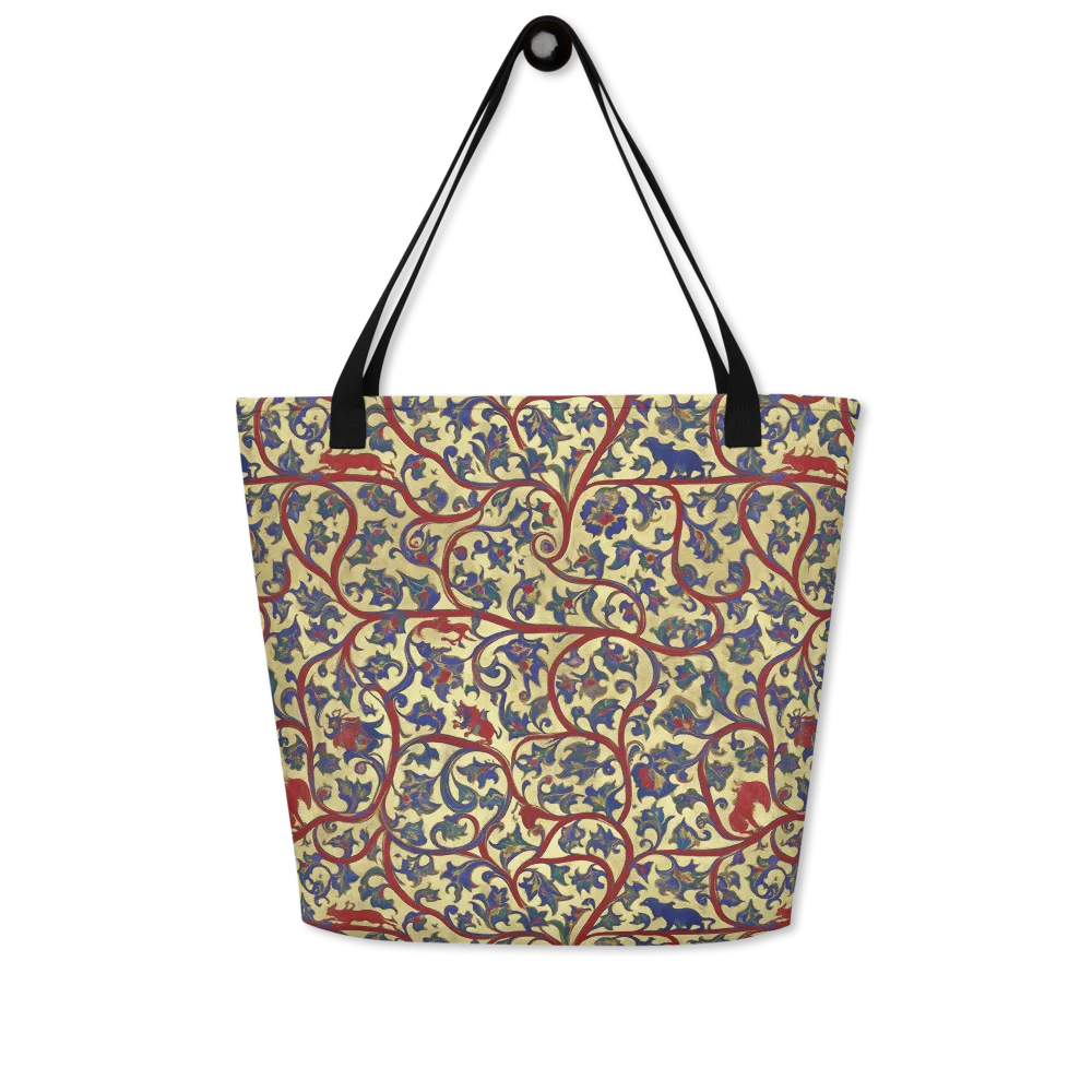 Gilded Vinework on Large Tote Bag W/ Pocket — Front