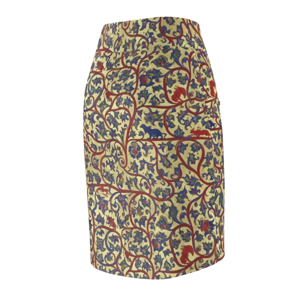 Gilded Vinework on Pencil Skirt — Back Side
