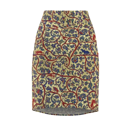 Gilded Vinework on a Pencil Skirt