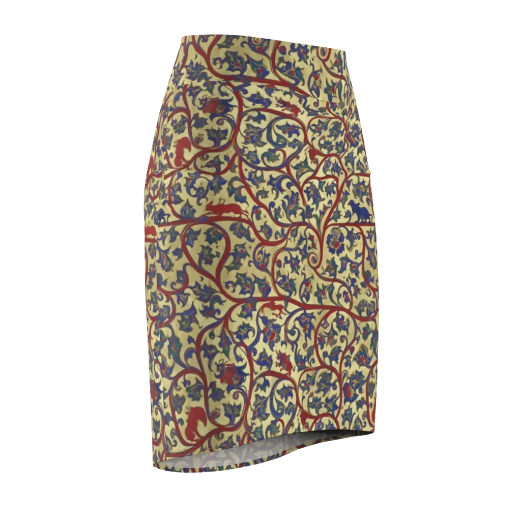 Gilded Vinework on Pencil Skirt — Front Side
