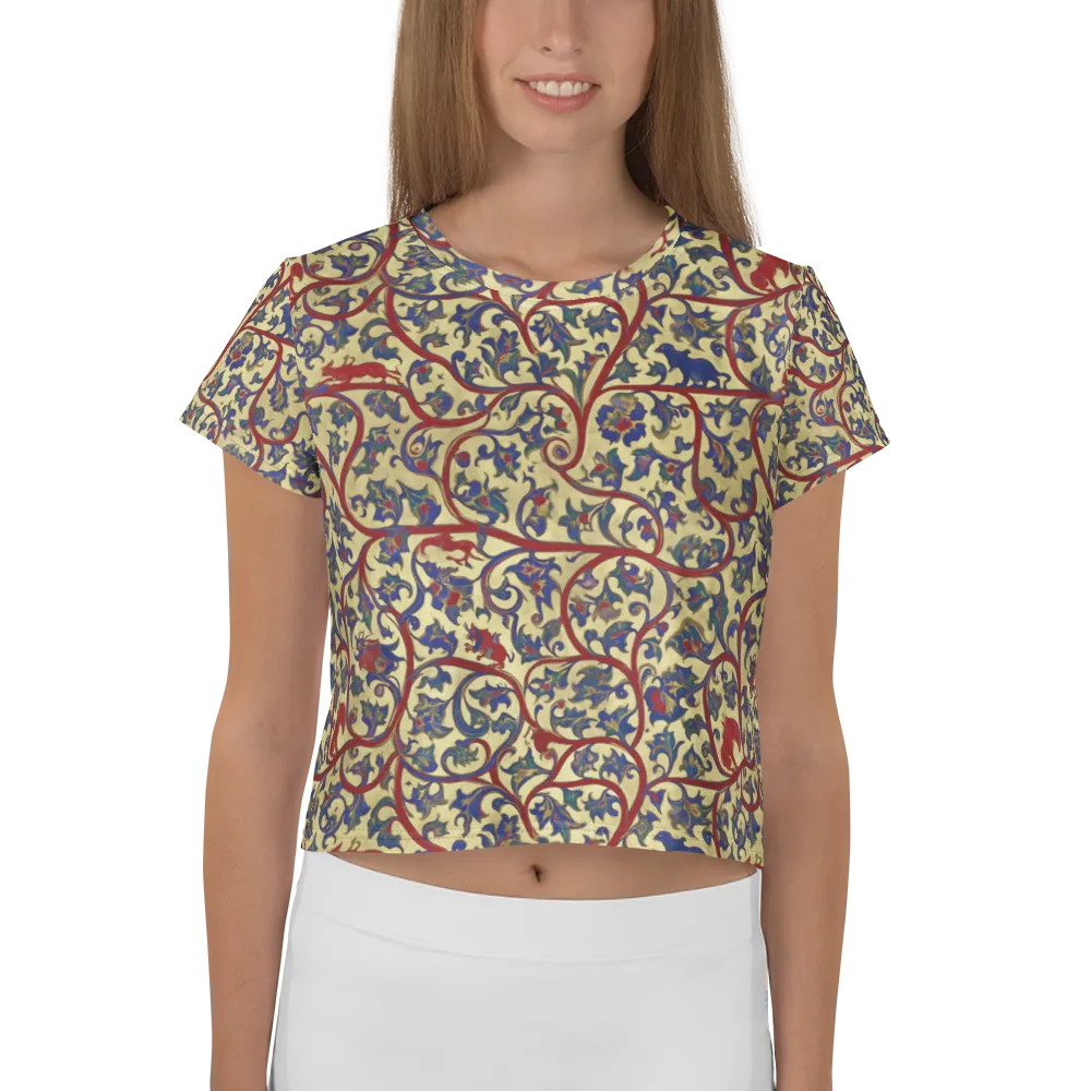 Gilded Vinework on Crop Tee — Front