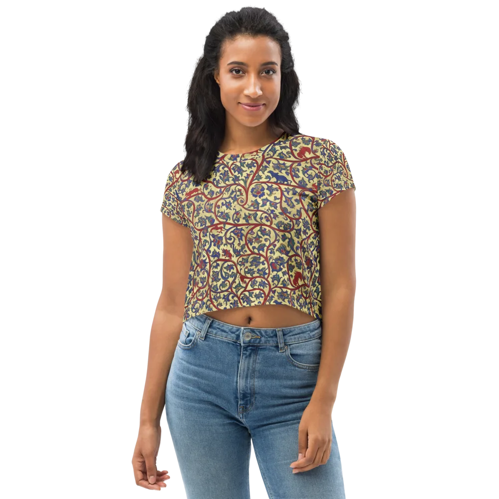 Gilded Vinework on Crop Tee — Front