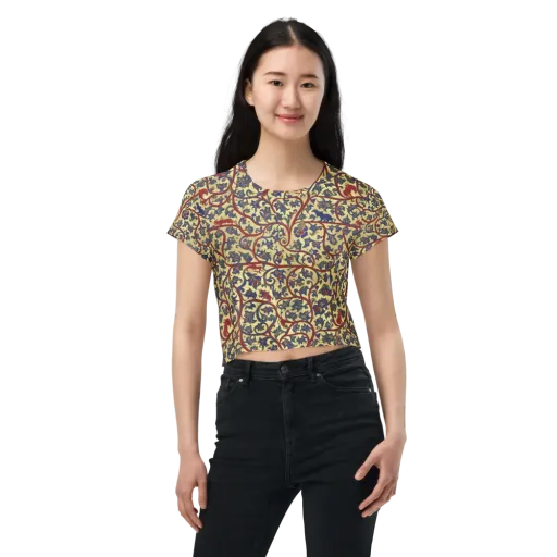 Gilded Vinework on a Crop Tee