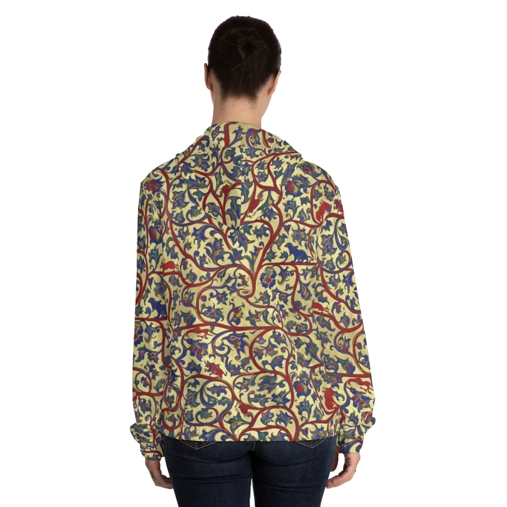 Gilded Vinework on Women's Full-Zip Hoodie — Back On Person