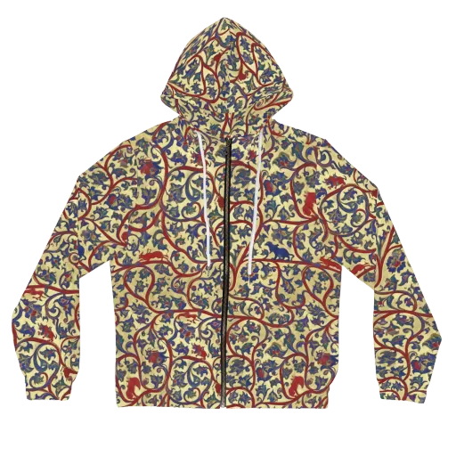 Gilded Vinework on a Women's Full-Zip Hoodie