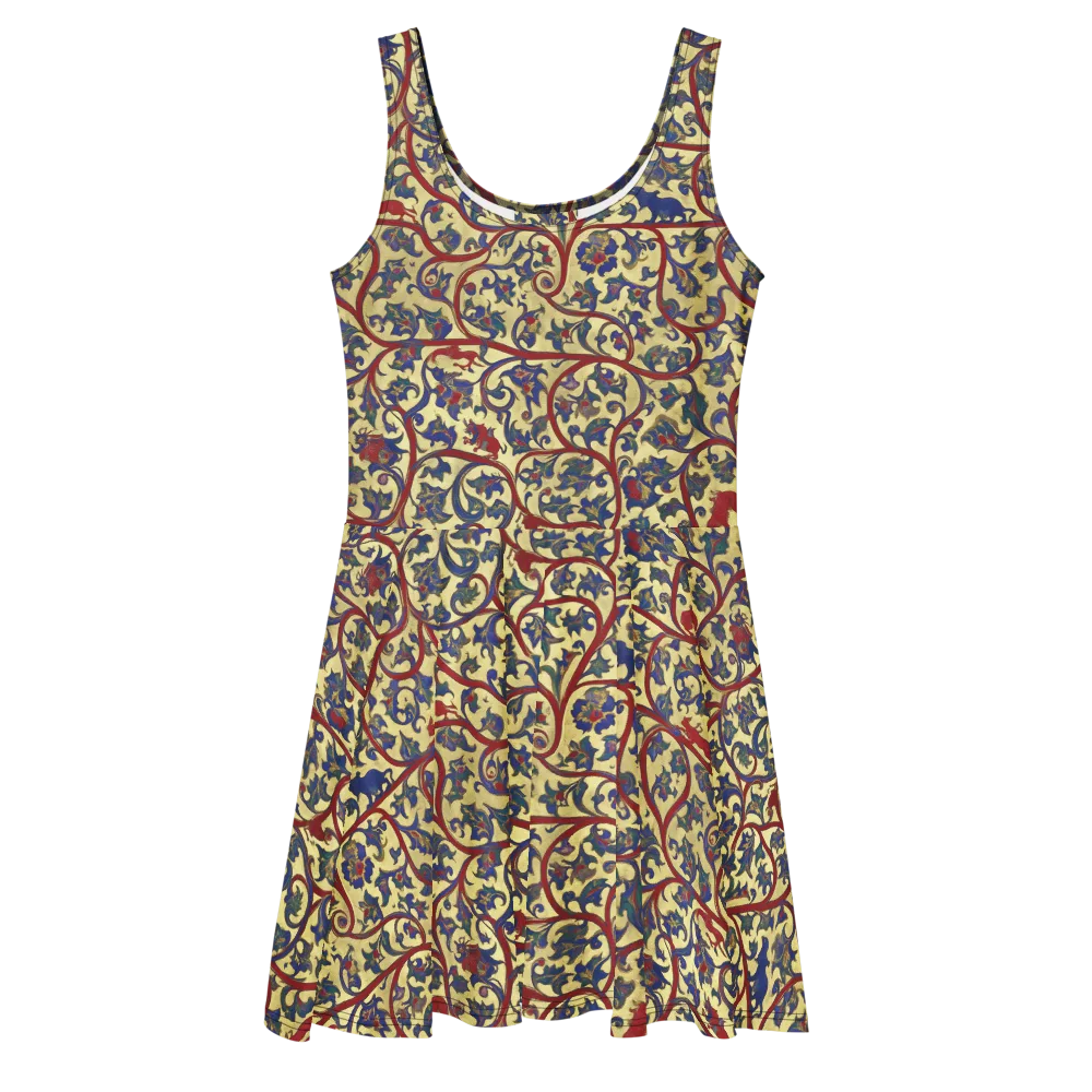 Gilded Vinework on Skater Dress — Front