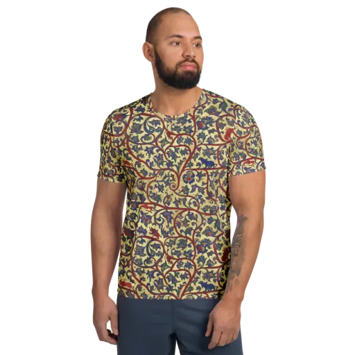Gilded Vinework on a Men's Athletic T-Shirt