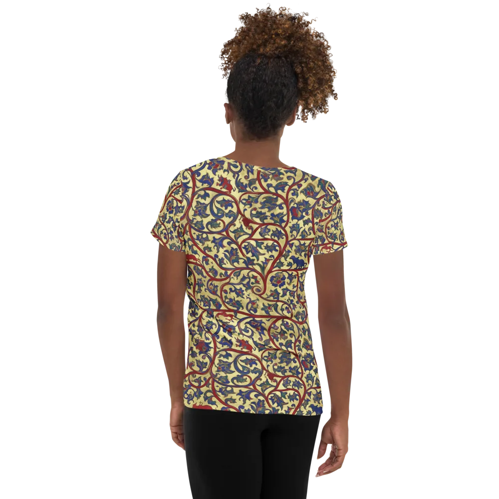 Gilded Vinework on Women's Athletic T-Shirt — Back