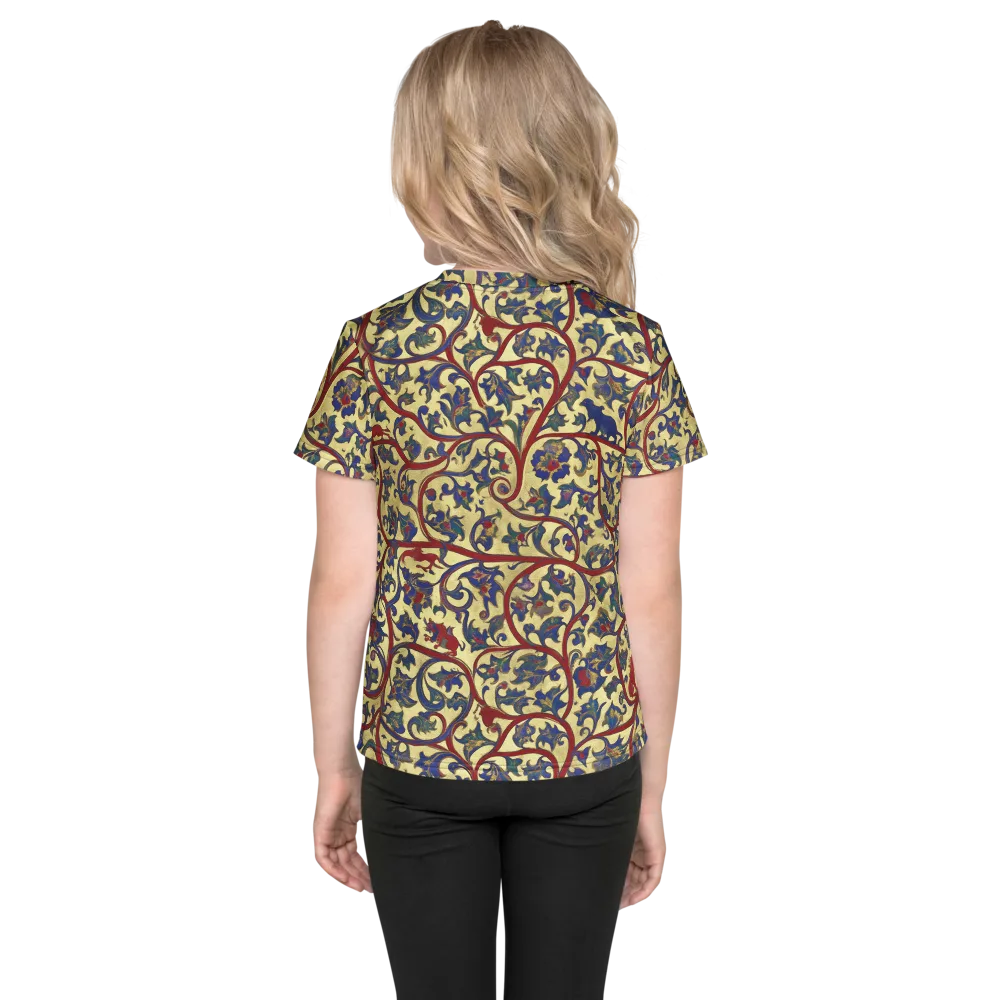 Gilded Vinework on Kids Crew Neck T-Shirt — Back
