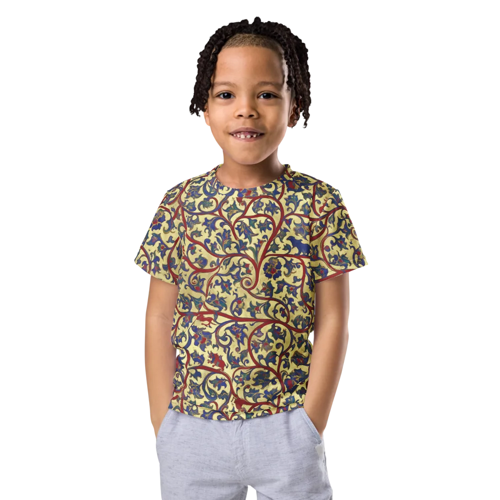 Gilded Vinework on Kids Crew Neck T-Shirt — Front