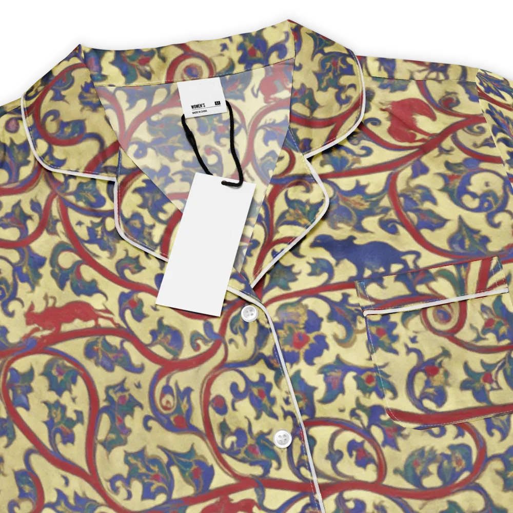 Gilded Vinework on Women's Short Sleeve Pajama Top — Product details