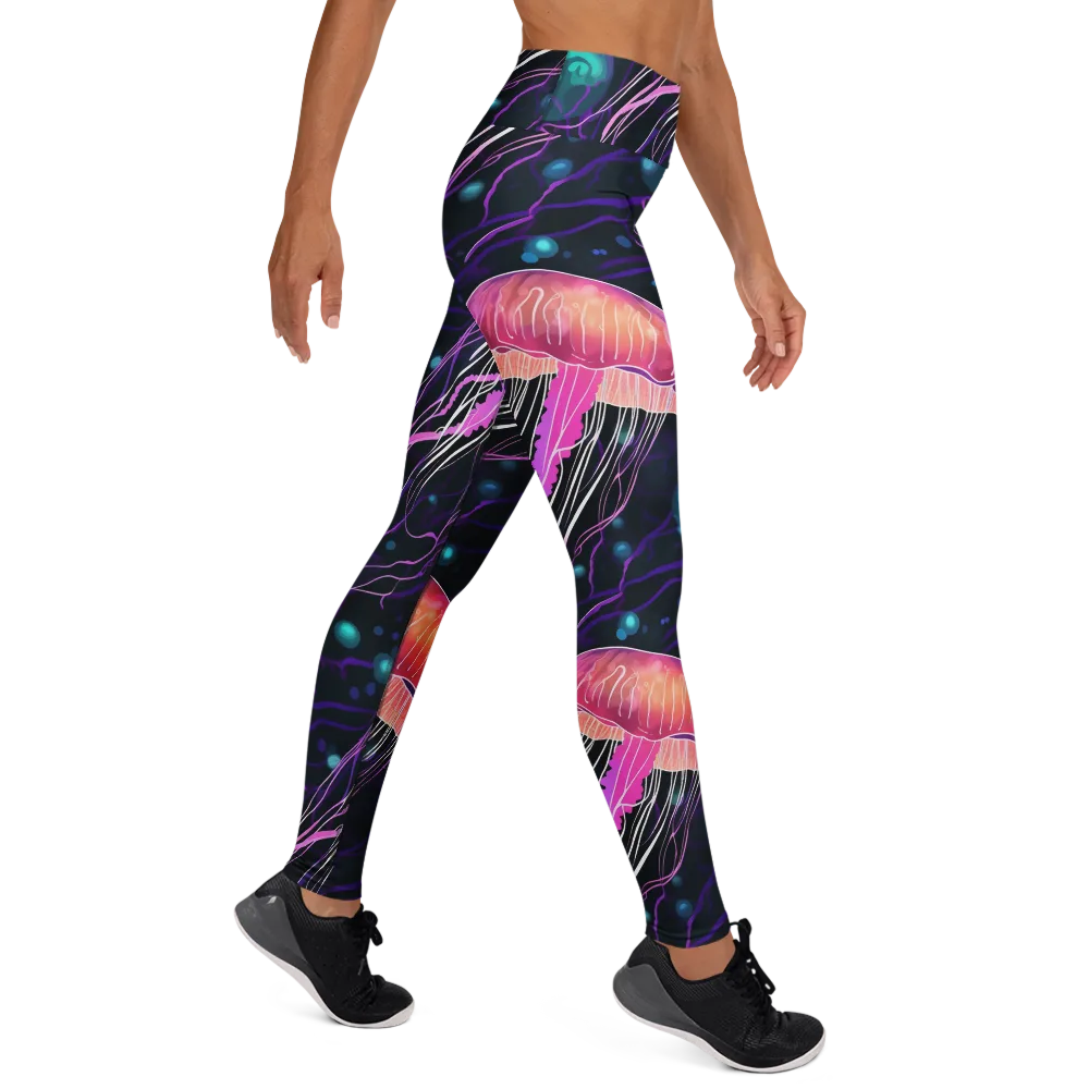 Neon Abyss on Yoga Leggings — Right