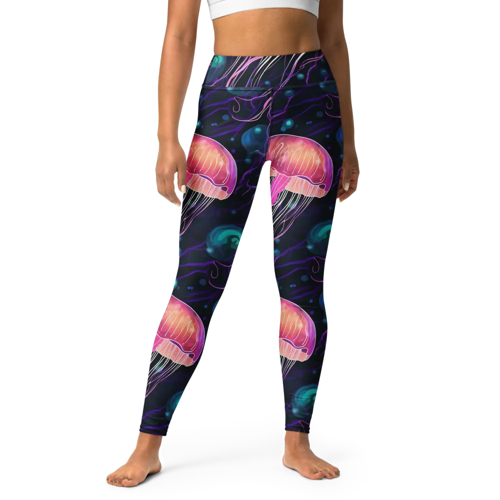 Neon Abyss on Yoga Leggings — Front