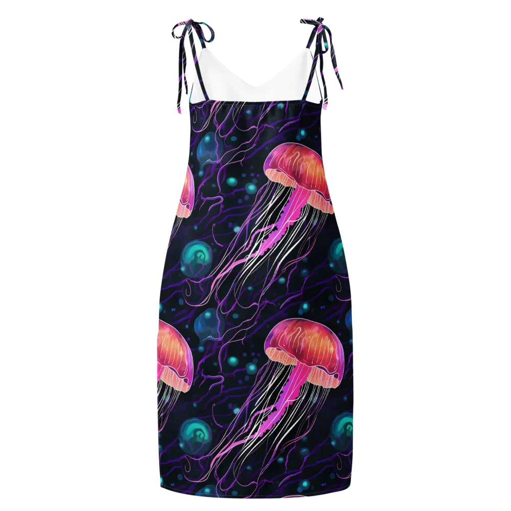 Neon Abyss on Slip Dress — Back