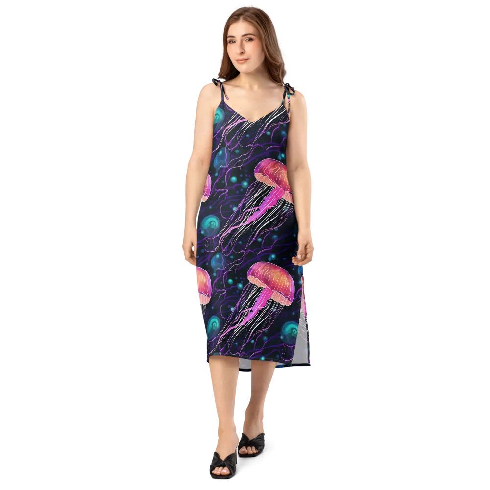 Neon Abyss on Slip Dress — Front