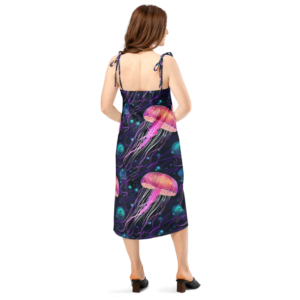 Neon Abyss on Slip Dress — Back