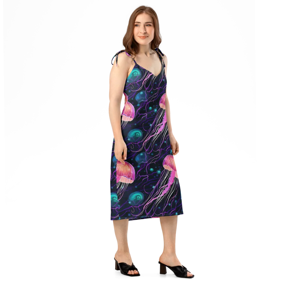 Neon Abyss on Slip Dress — Right Front