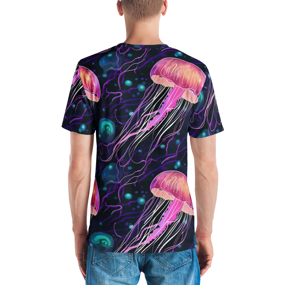 Neon Abyss on Men's Crew Neck T-Shirt — Back