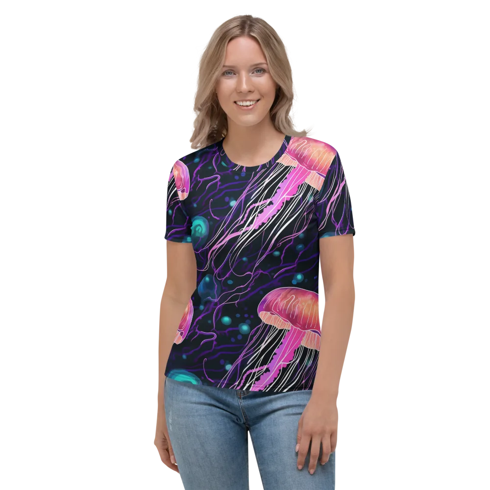 Neon Abyss on Women's Crew Neck T-Shirt — Front
