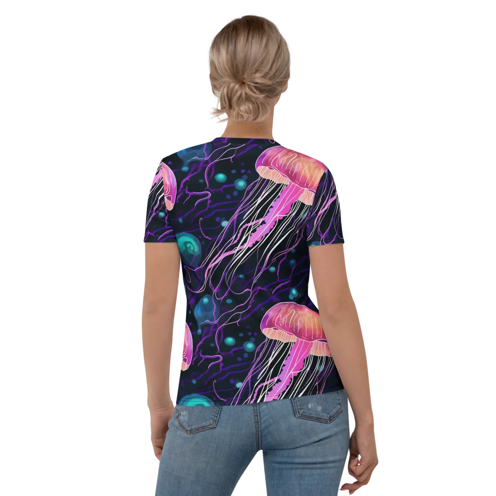 Neon Abyss on Women's Crew Neck T-Shirt — Back