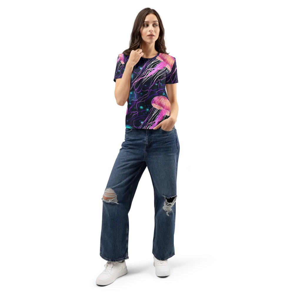 Neon Abyss on Women's Crew Neck T-Shirt — Front