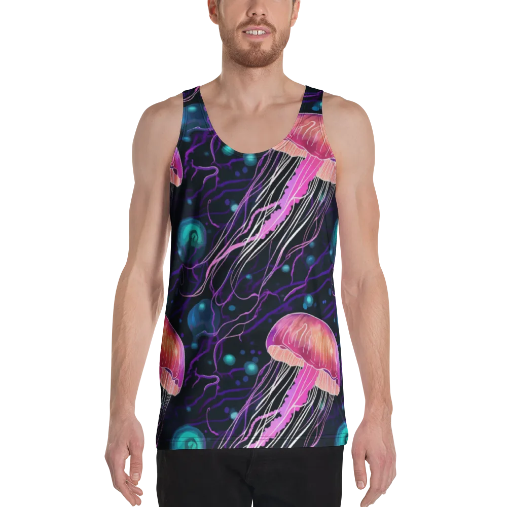 Neon Abyss on Men's Tank Top — Front
