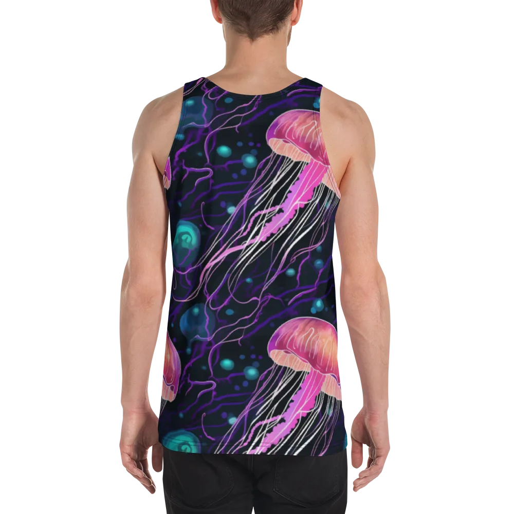 Neon Abyss on Men's Tank Top — Back