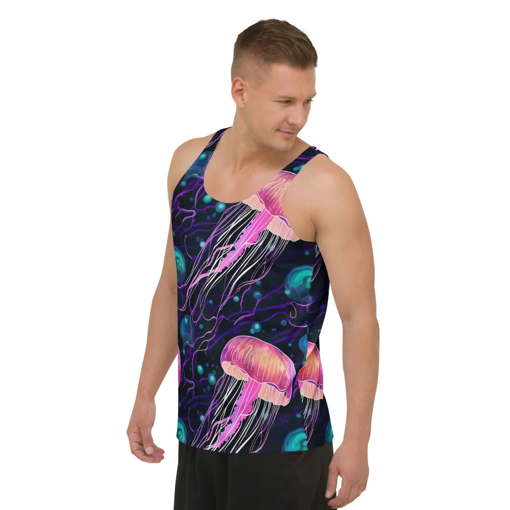 Neon Abyss on Men's Tank Top — Left Front