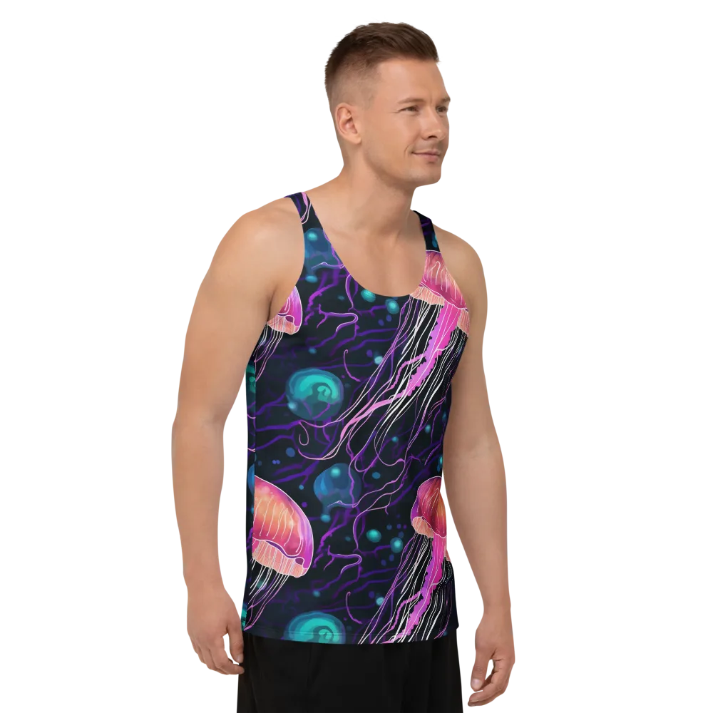Neon Abyss on Men's Tank Top — Right Front