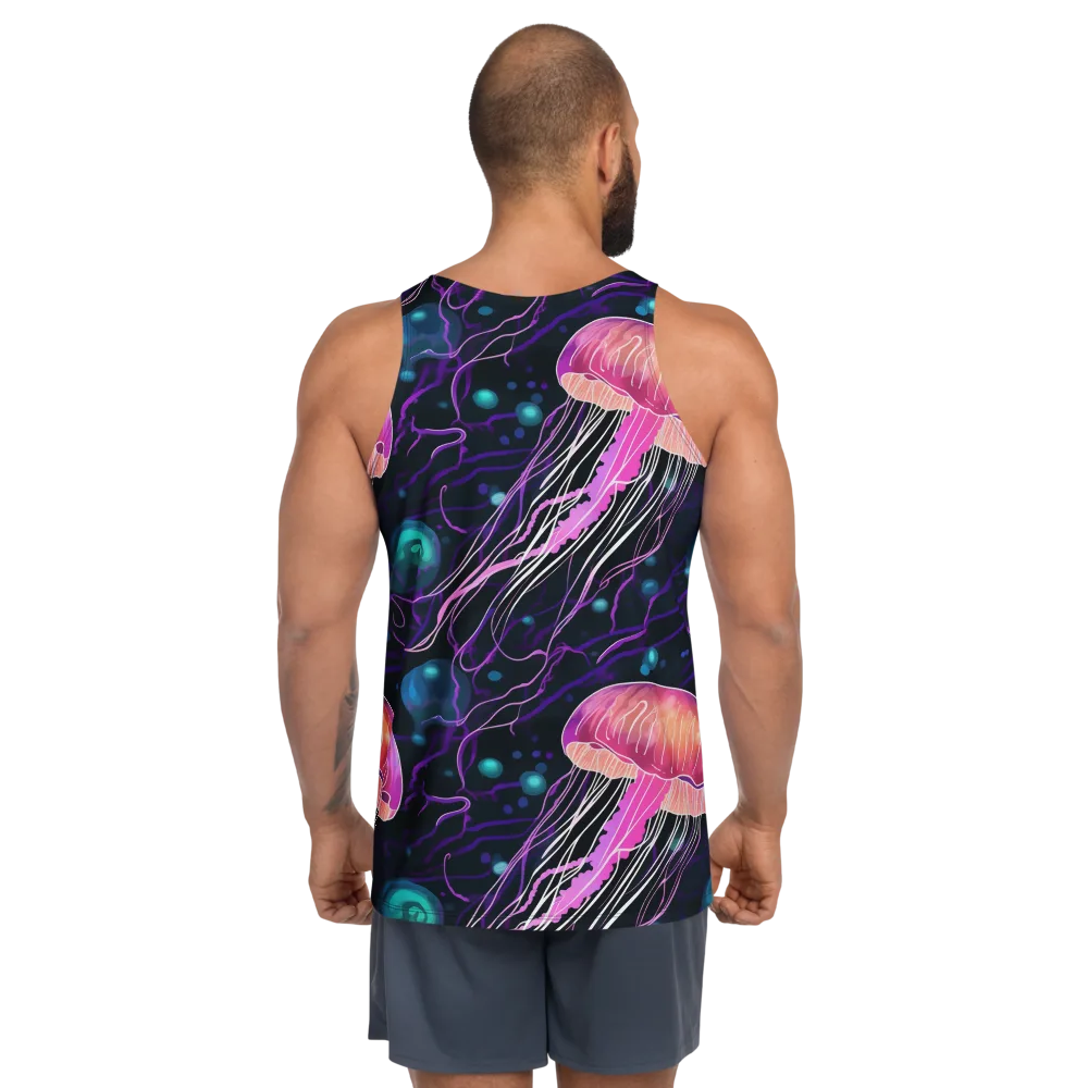 Neon Abyss on Men's Tank Top — Back