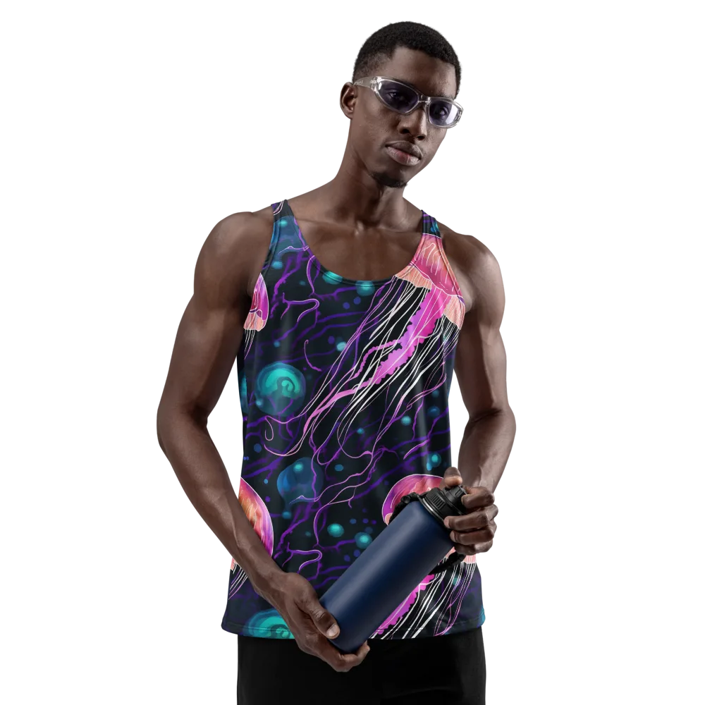 Neon Abyss on Men's Tank Top — Front
