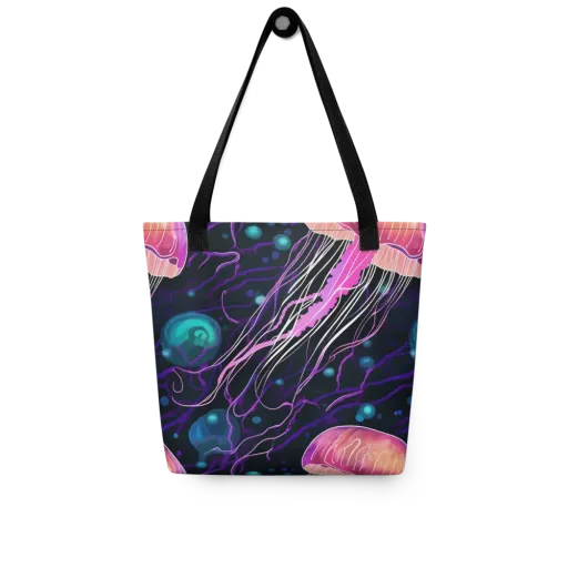 Neon Abyss on a Tote Bag