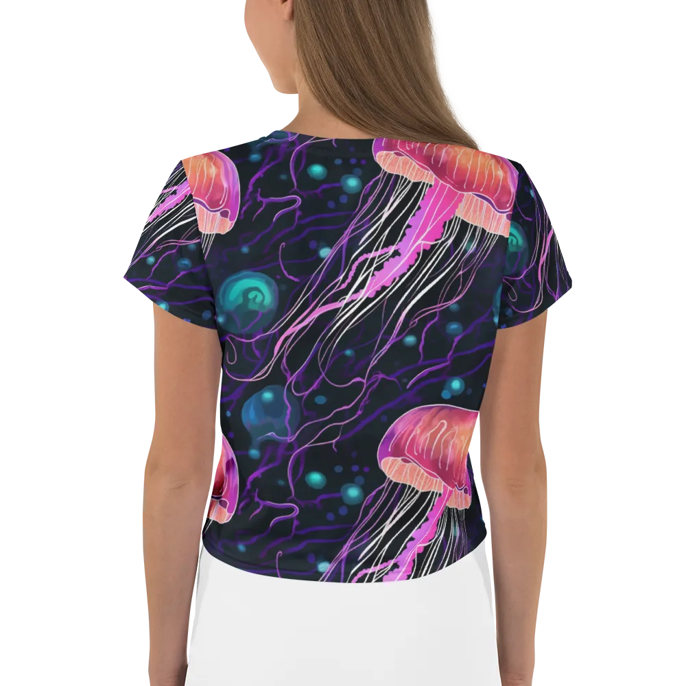 Neon Abyss on Crop Tee — Back