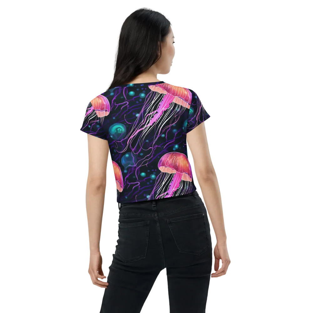 Neon Abyss on Crop Tee — Back
