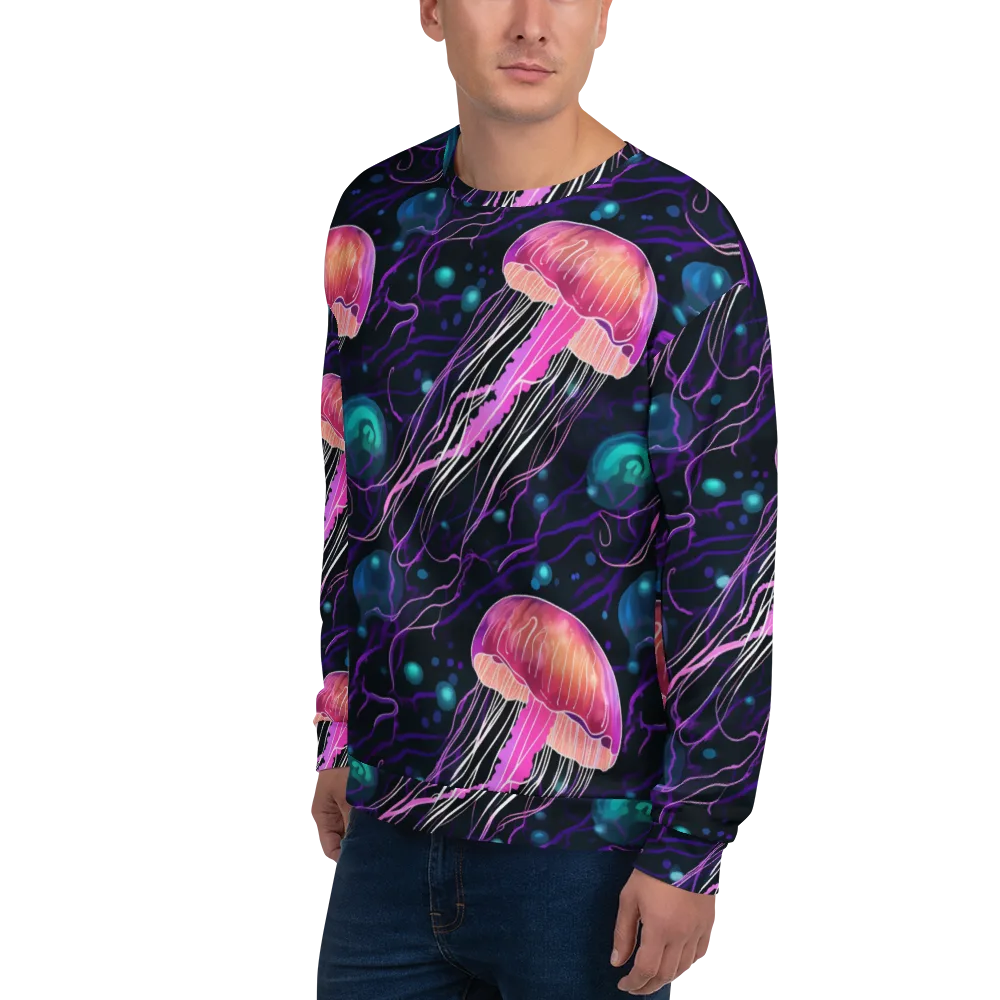 Neon Abyss on Sweatshirt — Left Front