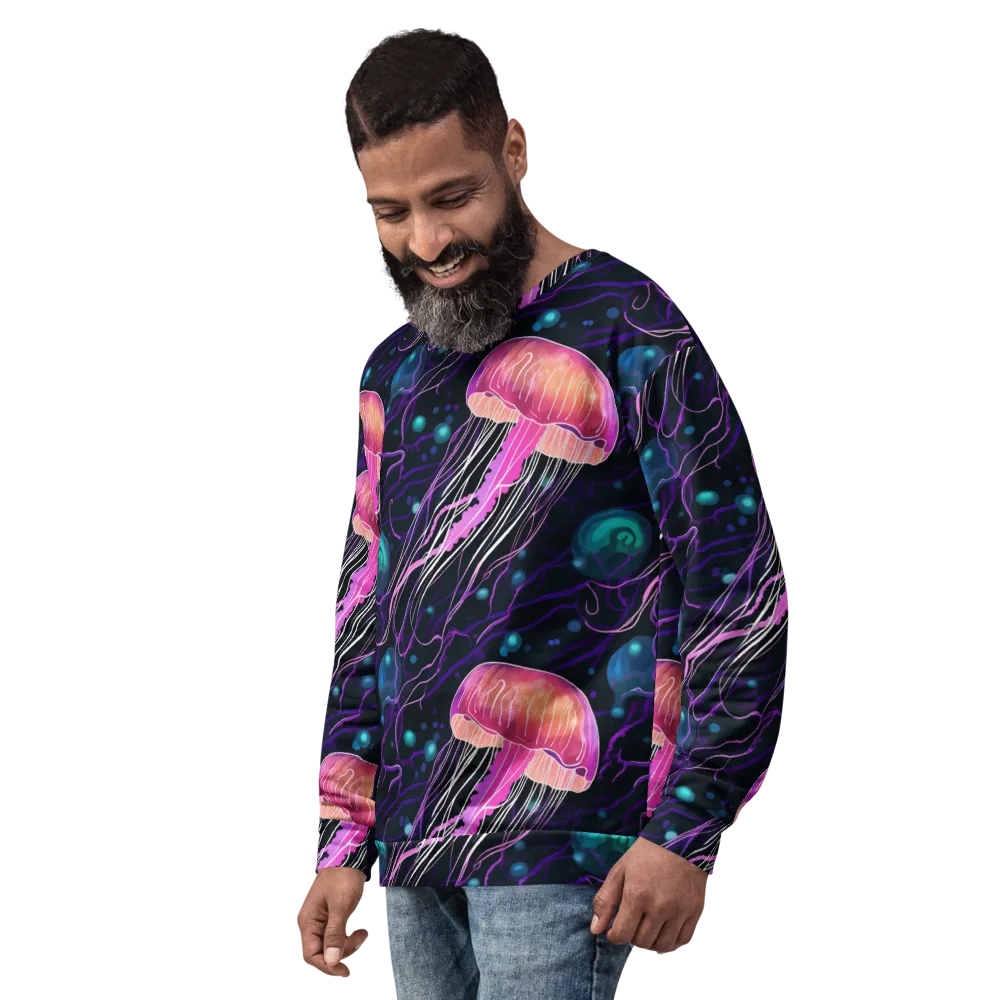 Neon Abyss on Sweatshirt — Left Front