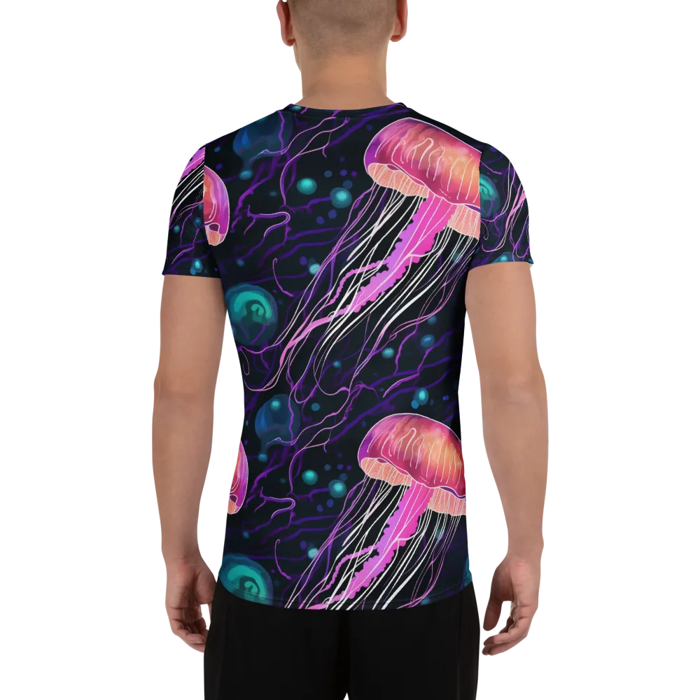 Neon Abyss on Men's Athletic T-Shirt — Back