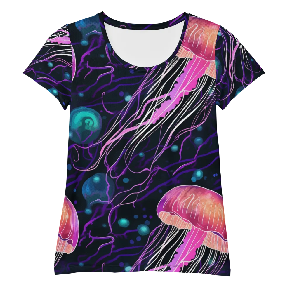 Neon Abyss on Women's Athletic T-Shirt — Front