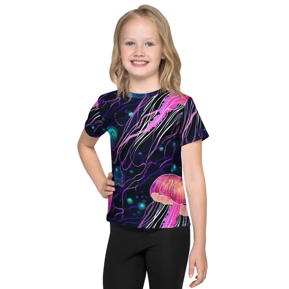 Neon Abyss on Kids Crew Neck T-Shirt — Front