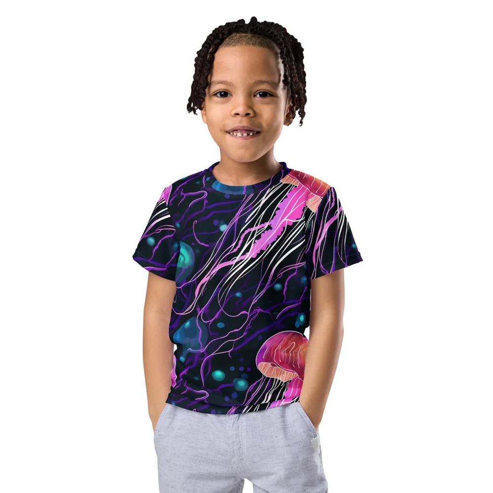 Neon Abyss on Kids Crew Neck T-Shirt — Front
